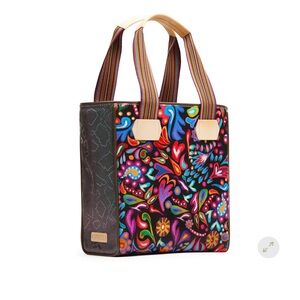 Consuela Red and Pink Floral Totes